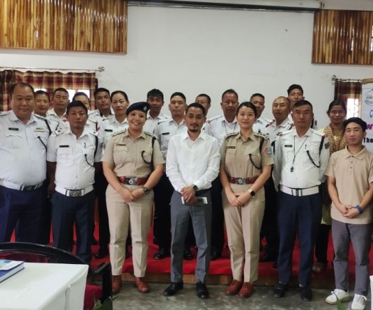 Participants during the workshop for the traffic personnel was organised by AIDA-Child Friendly Dimapur in collaboration with Dimapur District Legal Services Authority at AIDA training hall on April 26.